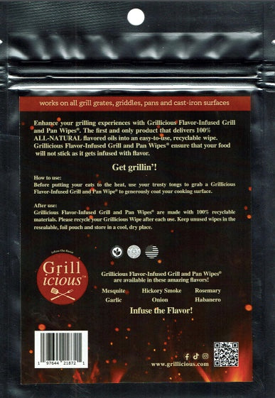 Grillicious MESQUITE MADNESS Flavor-Infused Cooking Wipes® - Buy (3), shipping is FREE!